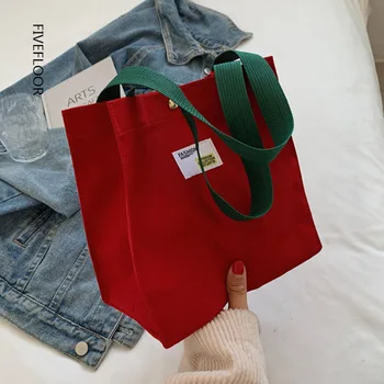 Kadın omuz çantaları Tote Çanta Tuval Taşınabilir alışveriş çantası 2023 Yeni moda Çanta Seyahat Çantası Düz Renk Bolsas Femininas