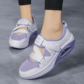 Kadın rahat ayakkabılar Nefes Moda Yürüyüş düz ayakkabı Örgü Kadın Ayakkabı 2023 Yaz Tenis Feminino kadın ayakkabısı