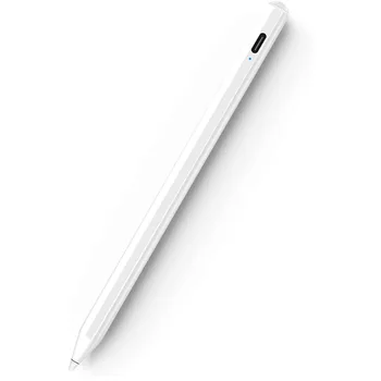 kalem için 2 İletişim Kalem Stylus Pro 11 12.9 9.7 Hava 3 Mini 5 Aktif Kalem Hiçbir Gecikme cetvel kalemi (Beyaz)