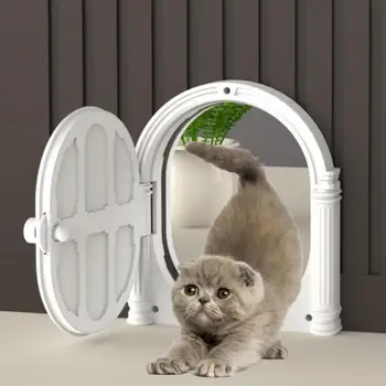 Kedi Portal Kalınlaşmış Avrupa Tarzı Kemer Kedi ev kapısı Dekorasyon Güvenli Dikey menteşeli kapı Kulübesi Kapı Pet Malzemeleri