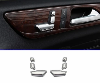 Krom Araba Koltuğu Ayarlamak düğme kapağı Trim Fit Mercedes Benz C E Sınıfı W204 W212 GLE W166 ML GL GLS Sınıfı Aksesuarları