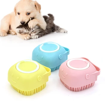Köpekler için evcil hayvan aksesuarları Şampuan Masaj Fırçası Banyo Yavru Kedi Masaj Tarak Bakım duş fırçası Banyo için Yumuşak Fırçalar