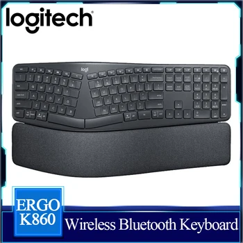 Logitech ERGO K860 kablosuz bluetooth Klavye Ergonomik Bölünmüş Klavye Bilek İstirahat ile Bilgisayar Dizüstü İş Ofis için
