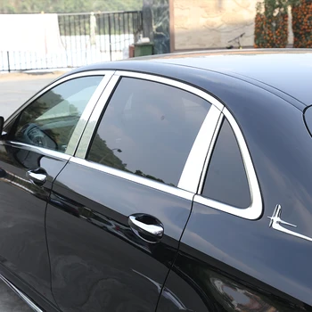 Mercedes Benz E Sınıfı için W213 2016-2019 AM G Araba B C Pencere Pillar Sonrası Trim Kiti Kapak Trim Alüminyum Alaşımlı Dış aksesuarlar