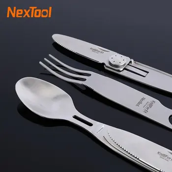 Mijia NexTool Multifunctinal Sofra 3-in - 1 Bıçak Çatal kaşık seti Paslanmaz Çelik Anti-pas Antiseptik Açık Kamp Piknik