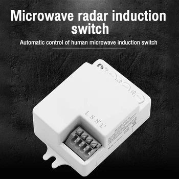 Mikrodalga Radar Hareket Sensörü Vücut Akıllı İnsan Vücudu Sensörü Anahtarı hareket sensörlü ışık Anahtarı Ev veya Otel için