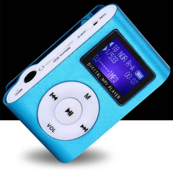 Mini MP3 Çalar LCD Ekran ile Taşınabilir Müzik Radyo Ses 3.5 mm Arayüzü Moda Oyuncu Ekran Koşu için Rahatlatıcı