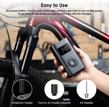 Mini Taşınabilir Araba hava kompresör pompası 1S Elektrikli lastik pompası Dijital Lastik Şişirme için LED Lamba İle Oto Motosiklet Bisiklet Topları