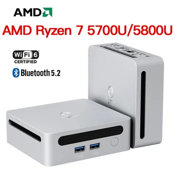MİNİ PC AMD Ryzen 7 5700U / 5800 H / 5800U / 7530U MİNİ PC Windows 11 Pro 16 GB 500 GB SSD WIFI6 BT5. 2 8 K masaüstü MİNİ PC Oyun Bilgisayar