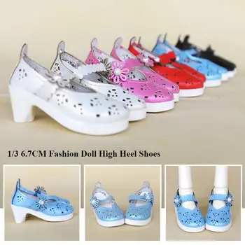 Moda PU Deri 1/3 6.7 CM Bebek Giyen Oyun Evi Aksesuarları 60cm Bebek Ayakkabıları Farklı Renk Kumaş Ayakkabı