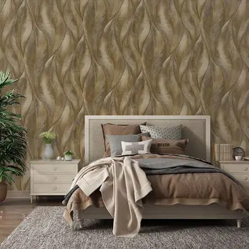 Modern Soyut Yaprak Duvar Kağıtları Rulo Ev Dekor Su Geçirmez Vinil duvar kağıdı PVC Oturma Odası Yatak Odası Dekoratif Çıkartmaları