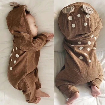 Nokta Kore bebek sevimli giysileri bebek geyik kap tırmanma yenidoğan ceket bahar bebek kız