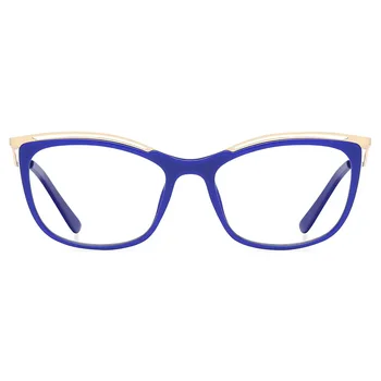Oval TR tam jant gözlük çerçeveleri Leoptique W2071 Mavi
