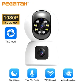 PEGATAH 1080P WİFİ Kamera Ev Güvenlik Kapalı P2P Gözetim Kamera bebek izleme monitörü Otomatik İzleme Dome Kablosuz PTZ IP Kameralar