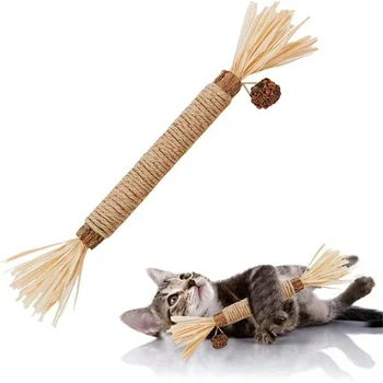 Pet Kedi Ahşap Polygonum Sopa Lafite Çim Kedi Oyuncak Molar Sopa Catnip Kedi Diş Temizleme Silvervin Sopa Kamışı evcil hayvan aksesuarları