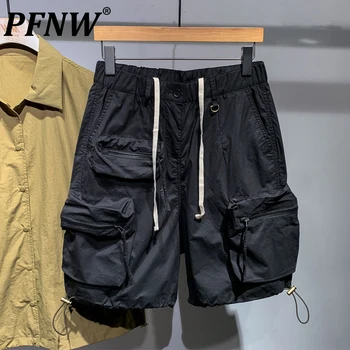 PFNW Bahar Yaz Yeni erkek Kargo Pantolon Darkwear Techwear Cepler İnce Gelgit Rahat Düz Hızlı Kuru Baggy Fit Şort 28A1904