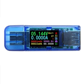 RIDEN AT35 USB3. 0 Renkli LCD Ampermetre Gerilim Akım Ölçer Multimetre Pil taşınabilir güç kaynağı bankası USB Test Cihazı PC
