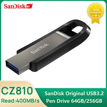 SanDisk CZ810 USB3. 2 Flash Sürücü Okuma 400 mb/s'ye kadar 64GB 256GB USB küçük sürücü Bellek Sopa U Disk Dizüstü Tablet İçin TV Araba PC