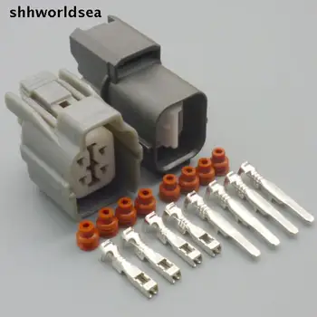 shhworldsea 5/30/100 takım 2.0 mm 4 pinli konnektör erkek dişi honda Accord için S2000 2.0 L F20C VTı - R 2.2 L H22A O2 oksijen sensörü fişi