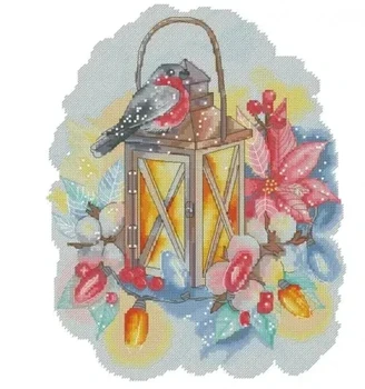 Sihirli Fener Kuş Yaprak En Kaliteli Çapraz Dikiş kitleri 14CT Baskısız Dikiş Kiti İşlemeli Sanat El Yapımı ev dekoru