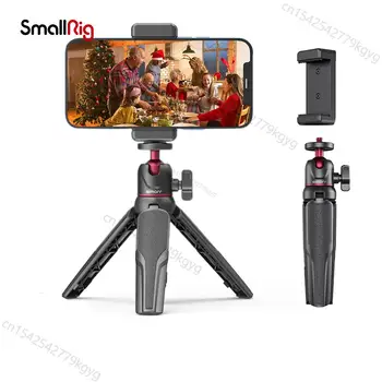 SmallRig Evrensel Mini Telefon Tripod Standı İphone 13/12 Klip Uzatılabilir Kolu Selfie Sopa Soğuk Ayakkabı Dağı Vlog Kitleri
