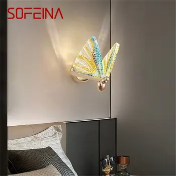 SOFEİNA iskandinav yaratıcı kelebek duvar ışıkları aplikleri Modern LED lambaları fikstür ev dekorasyon için