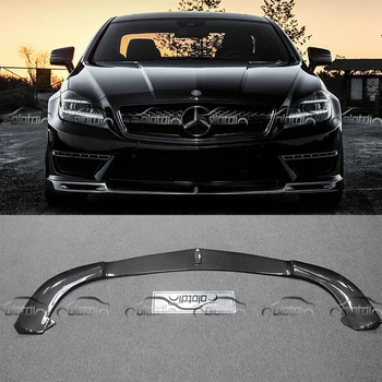 Spoiler Mercedes-Benz için W218 C218 CLS63 2011-2013 Araba Styling Karbon Fiber Ön dudak Tampon