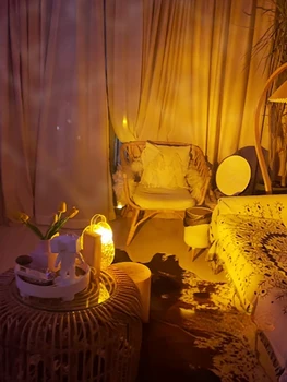 Su Dalgalanma Günbatımı Atmosfer Lamba Yatak Odası Ruh Küçük Gece Lambası Arka Plan Fotoğraf Yurdu Başucu Dekorasyon Figürler