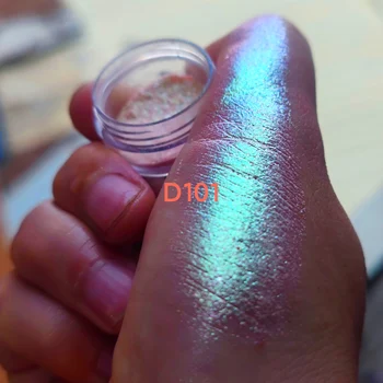 Süper Değişen Renk Değiştiren Şeker Yanardöner Gökkuşağı Multichrome Pigment Kozmetik Bukalemun pigment tozu göz farı için D101