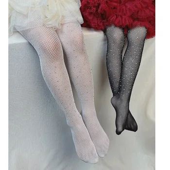Sıcak Moda Çocuklar Fishnet Çorap Taklidi Glitter Çocuk Bebek Tayt Kız Lolita Çorap Çorap Aksesuarları 1-14years Eski