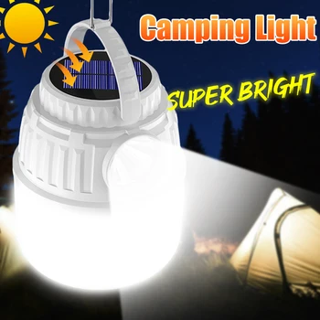 Taşınabilir kamp feneri usb şarj edilebilir led lamba ışık dış mekan güneş enerjili lamba Yüksek Güç Çadır Lambası acil durum ışıkları BARBEKÜ yürüyüş için