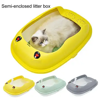 Tuvalet Tepsisi 1 Takım Kedi kum kabı Yarı Kapalı Büyük Uzay Pet Kedi Kumu Çöp Kürek Pet Malzemeleri