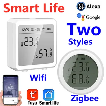 Tuya WİFİ Zigbee Sıcaklık ve Nem Sensörü Kontrol Ölçer Kapalı Higrometre Termometre lcd ekran Akıllı Ev için