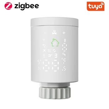 Tuya ZigBee3. 0 Akıllı Radyatör Aktüatör Programlanabilir Termostatik radyatör vanası sıcaklık kontrol cihazı Desteği Alexa