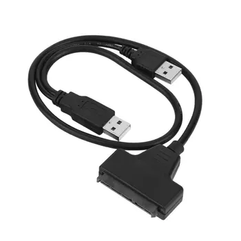 USB 2.0 Erkek SATA 7+15 P 22 Pin Kablo Adaptörü İçin 2.5 İNÇ SSD / sabit disk sürücüsü Aktarım Hızları kadar 480 Mbps