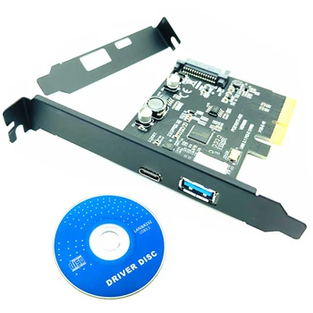 USB 3.1 Tip C PCIe Genişleme Kartı PCI-E USB3. 1 GEN 2 10Gbps USB Tip-C + USB3. 0 Tip A Yükseltici Kart PCI Express x4 USB Adaptörü