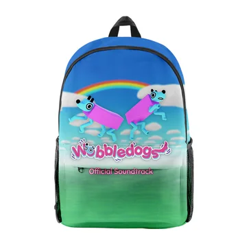Wobbledogs Desen Sırt Çantası 2023 Moda erkek kadın Yeni Polyester Tuval okul çantası Seyahat Çantası