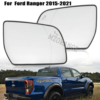 yan ayna Ford Ranger 2015-2021 için EVEREST 2016-2020 F150 2004-2010 ısıtmalı ayna cam lens, kör nokta araba aksesuarları