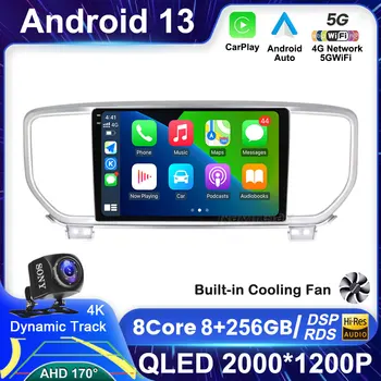 Yaramaz Kuş Android 13 Otomatik Carplay Kia Sportage İçin 4 QL 2018 2019 Araba Radyo Video Navigasyon Stereo GPS QLED Hiçbir 2din DVD