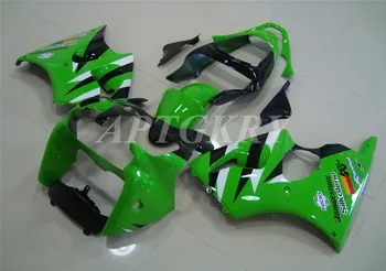 Yeni ABS Plastik Kabuk Motosiklet kaporta kiti Fit İçin Kawasaki ZX6R 636 600cc 2000 2001 2002 Kaporta seti Özel Yeşil