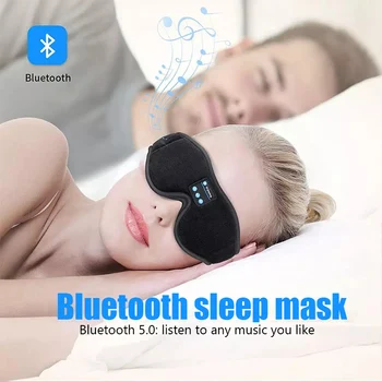 Yeni Bluetooth Göz Maskesi Kulaklık kablosuz Bluetooth Uyku Kulaklık Kafa monte 3D Göz Maskesi Gölgeleme Stereo Ayrılabilir Yıkanabilir