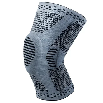 Yeni Dokuma Silikon dizlik Pedleri Destekler Brace Basketbol Menisküs Patella Koruyucuları Spor Güvenlik Diz Pedleri Damla Nakliye