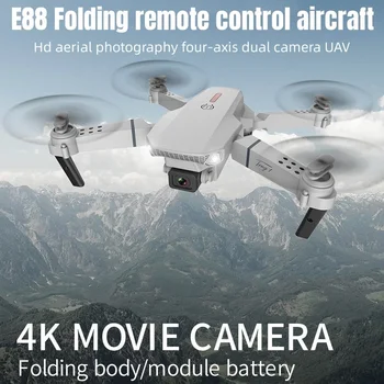 Yeni E88 Pro WİFİ FPV Drone Geniş Açı HD 4K 1080P Kamera Yükseklik Tutun Katlanabilir Quadcopter Helikopter Drone Kamera Profesyonel