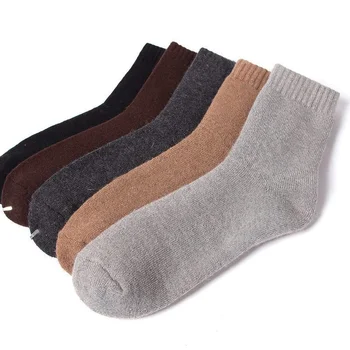 Yeni Kış Süper Kalın sıcak tutan çoraplar Yün Erkek Erkek Kadın Çorap Katı Çorap Merinos Yünü Çorap Karşı Soğuk Kar Havlu Çorap