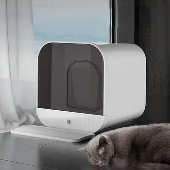 Yeni Çekmece Kedi kum kabı Mobilya Havzası Tamamen Kapalı Sıçrama Geçirmez Kedi Tuvalet Temizlik Ürünleri Villa Kedi Yuva Çöp