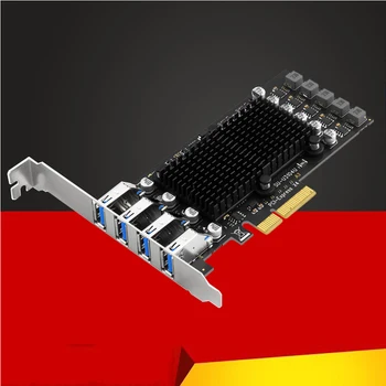 YENİ PCIE USB Kartı 4 Port USB Çoğaltıcı Hub PCI E 4X Express USB 3.2 Gen2 10G USB3.2 GEN 2 Genişleme Kartı ASM3142 Çip PC için