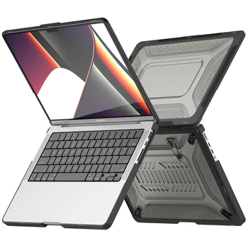 Yumuşak TPU Kenar Mat PC sert çanta Kapak İçin Macbook 16 Pro 14 Pro Macbook Pro 14 Şeffaf Kılıf Kapak Apple Macbook Pro 2023