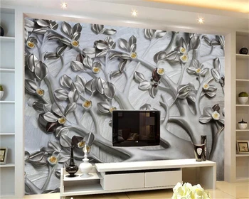 Yüksek kalite özel 3d duvar kağıdı duvar 3d ağacı kabartmalar yaprak Otel iç arka plan duvar kağıtları oturma odası için Beibehang