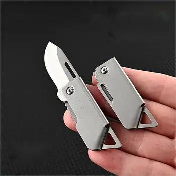 Yüksek Sertlik D2 Çelik Katlanır Bıçak Anahtarlık Mini Anahtar Bıçak EDC Yaratıcı Çakı Açık Kendini Savunma Express Açık Kutu Aracı