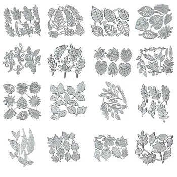 Çeşitli Yapraklar Metal Kesme Ölür DIY Scrapbooking Stencil Şablon Albümü Kağıt Kartı Dekorasyon Kesim Die Zanaat Bıçak Kalıp
